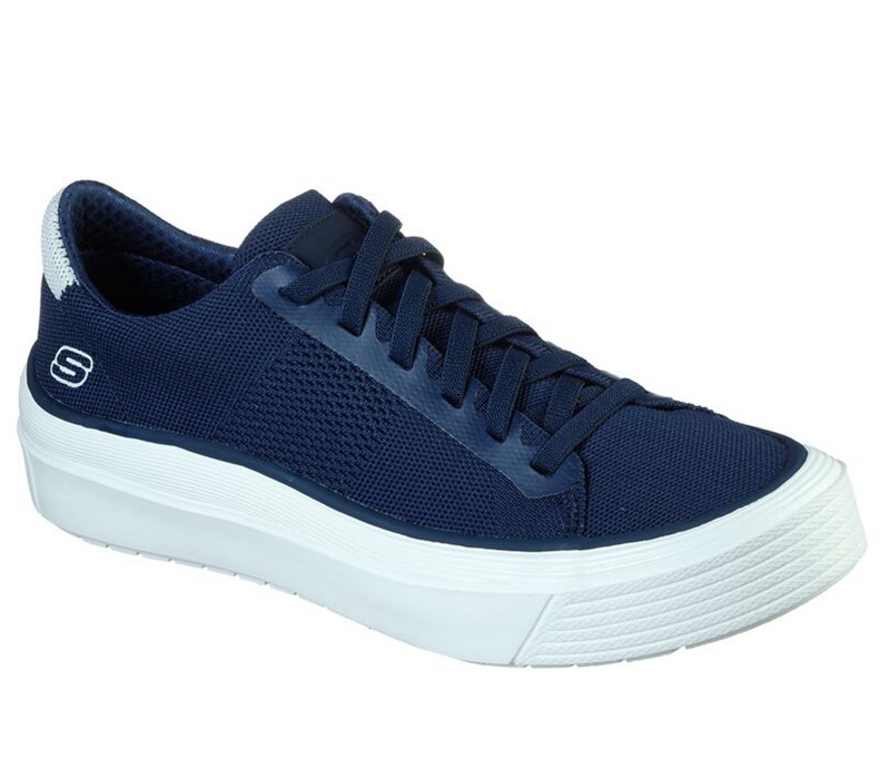 Skechers Herr Marinblå Slip On - Viewport - Heldren - Sverige (USFHD-6293)